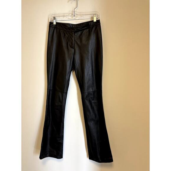 Laundry 1990s Black Leather Pants 4 - Picture 1 of 7